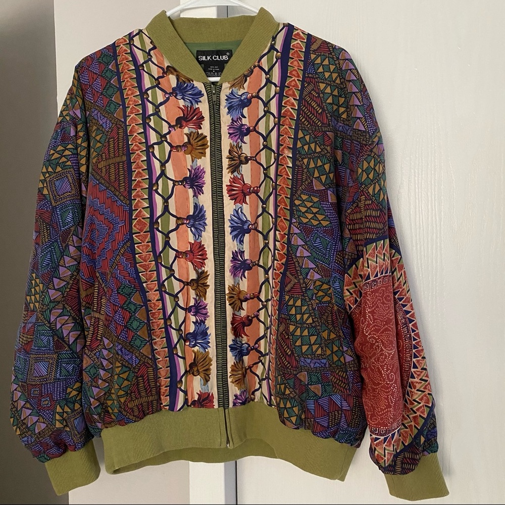 Vintage Silk Club bomber jacket